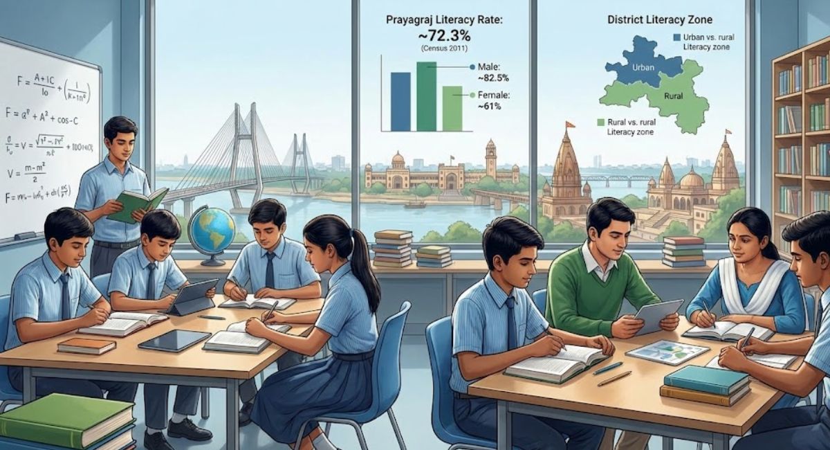 Literacy Rate of Prayagraj - Male Female and Area wise Analysis