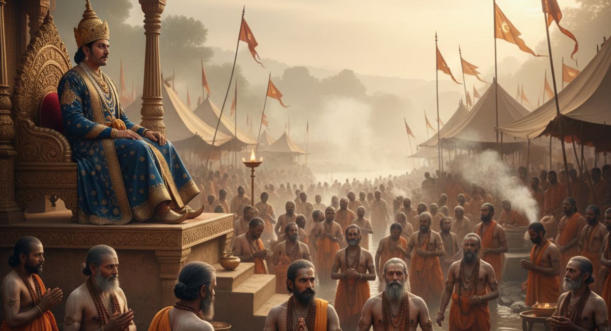 Which King Started Kumbh Mela at Allahabad?